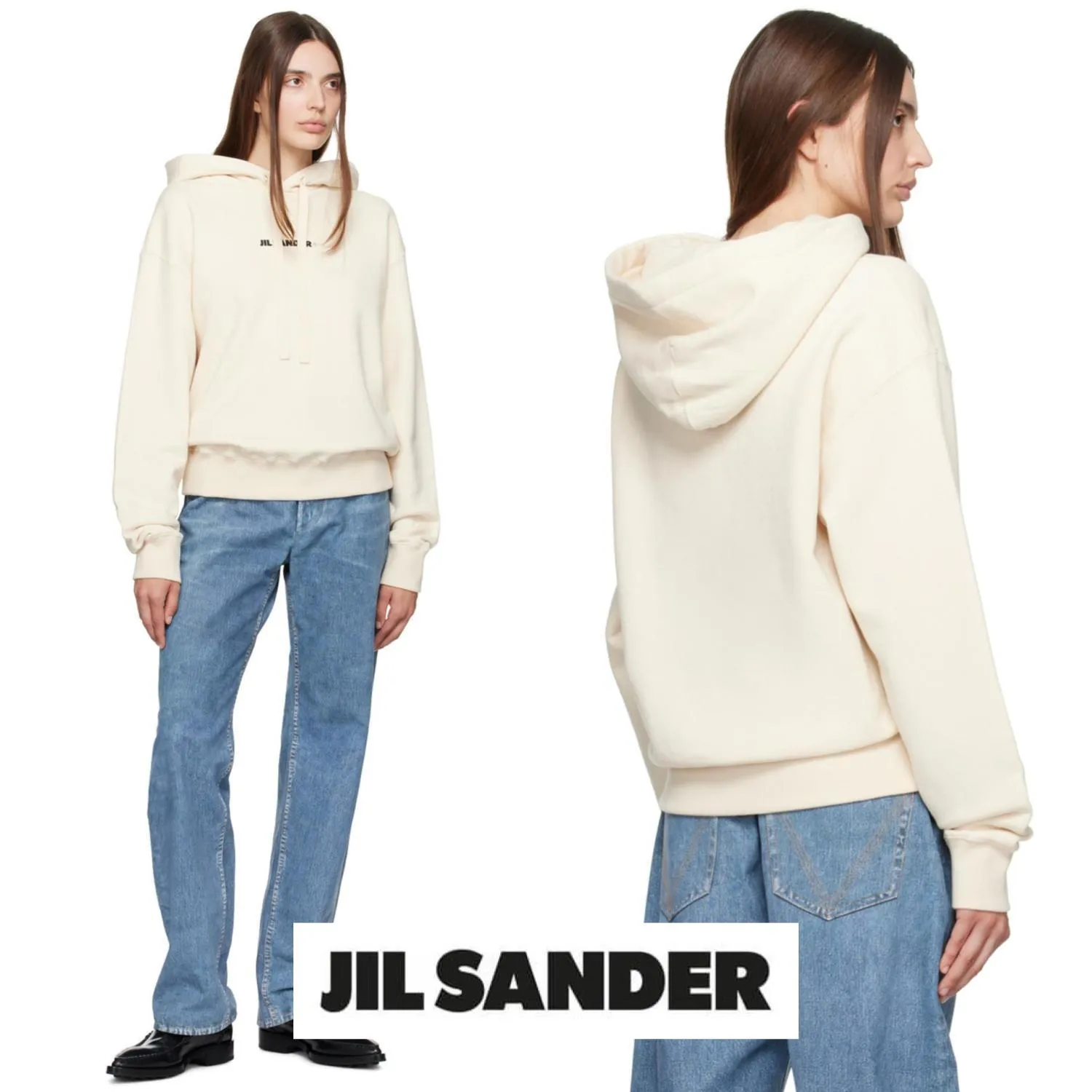 Jil Sander Street Style Long Sleeves Cotton Logo