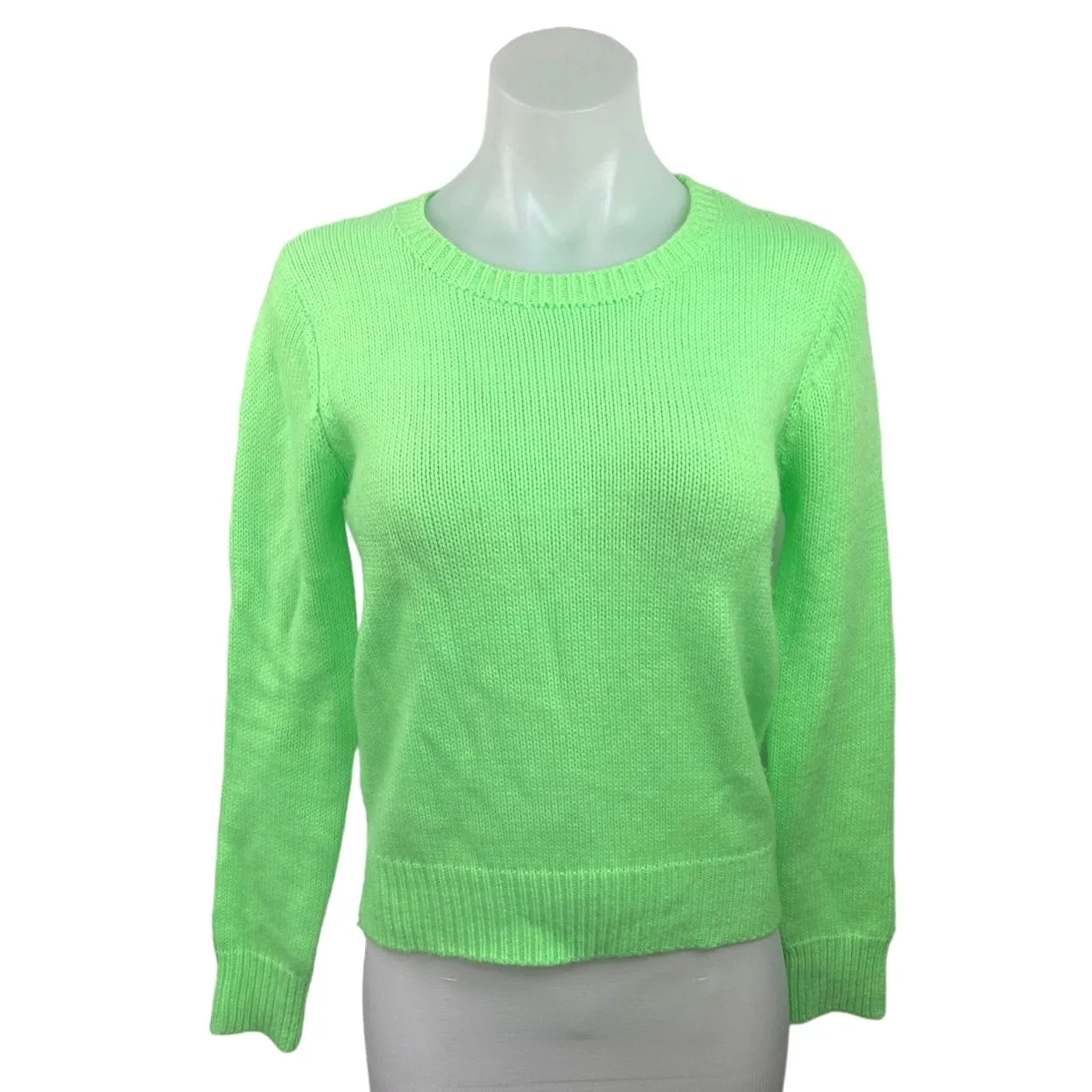 John + Jenn Women Long Sleeve Crew Neck Ribbed Knit Pullover Sweater Top Size XS