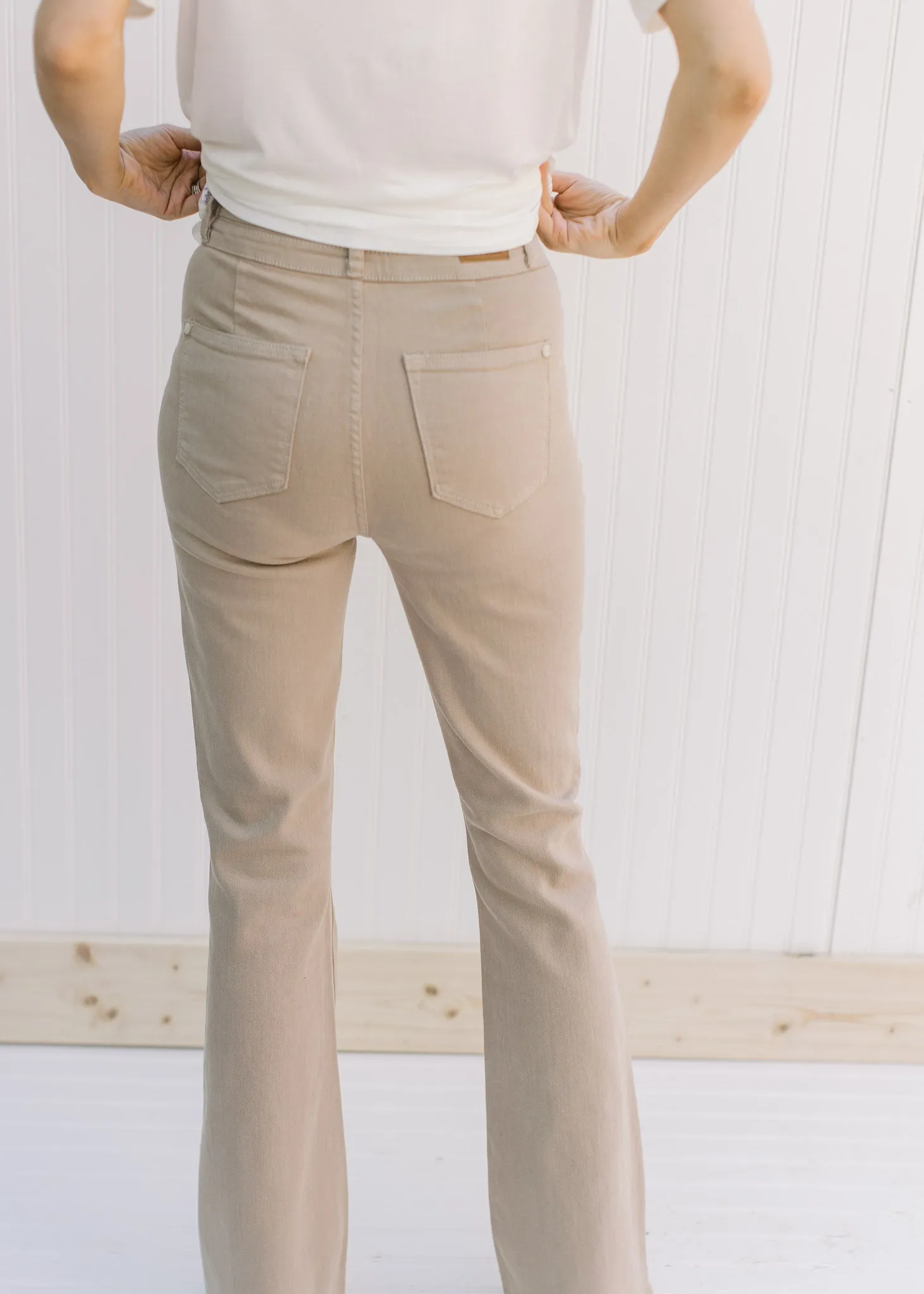 Judy Blue high waisted camel pants with tummy control.