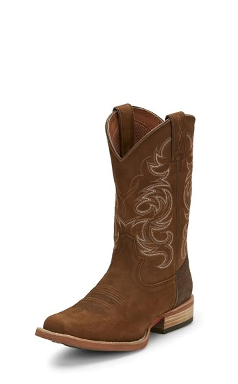 Justin Mens Boots 7312 11 Cowman" Acorn Brown