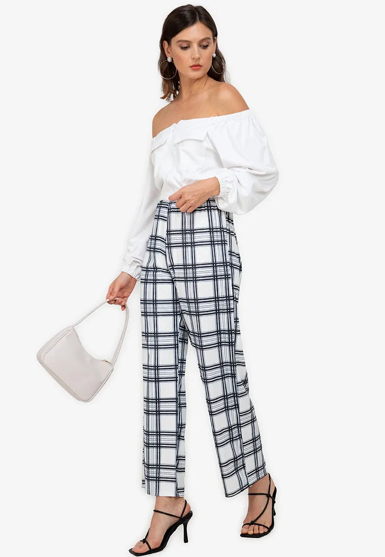 Karah Plaid Trousers