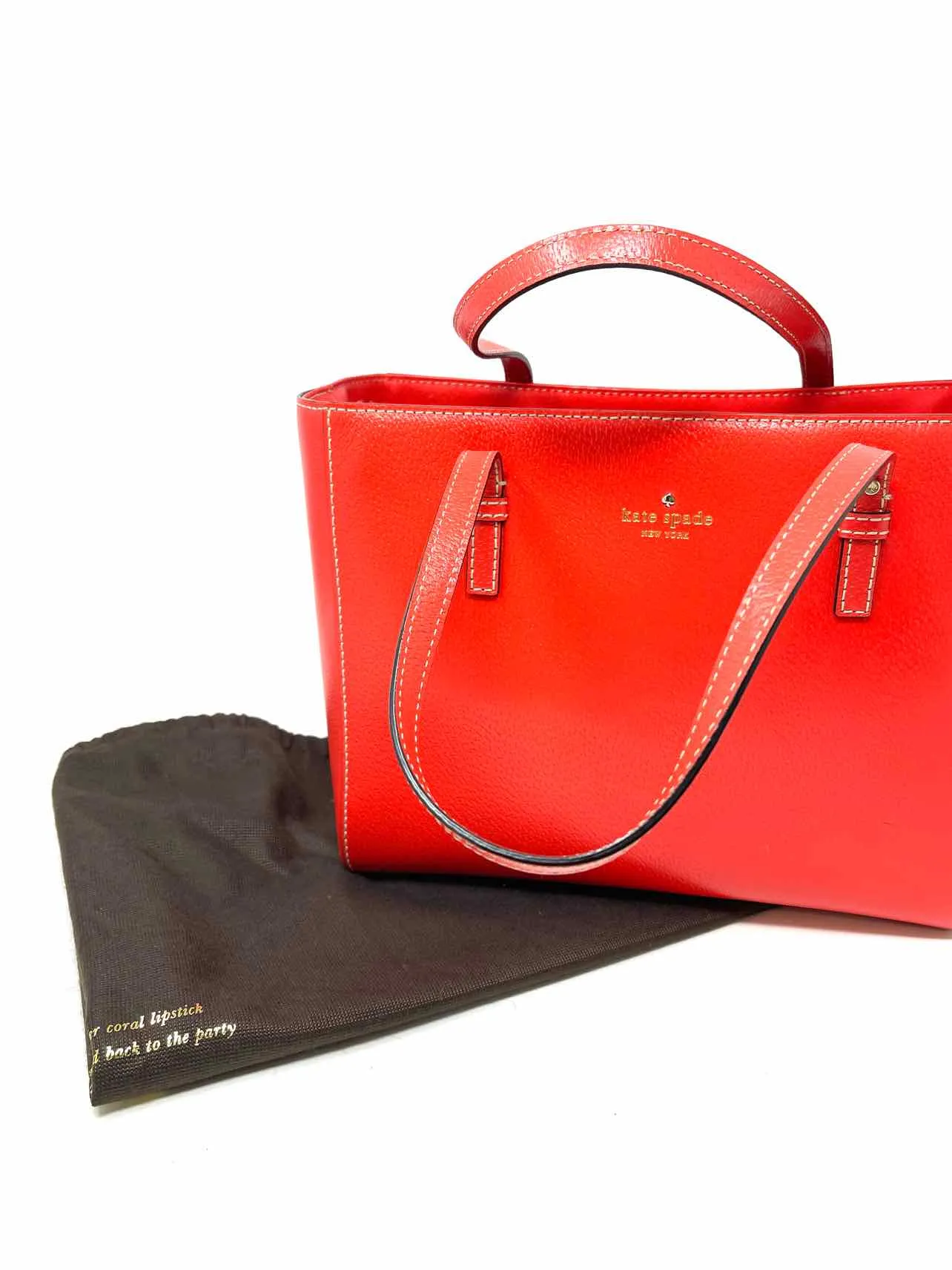 Kate Spade Red Shoulder Bag Leather Designer W/ BAG! Tote