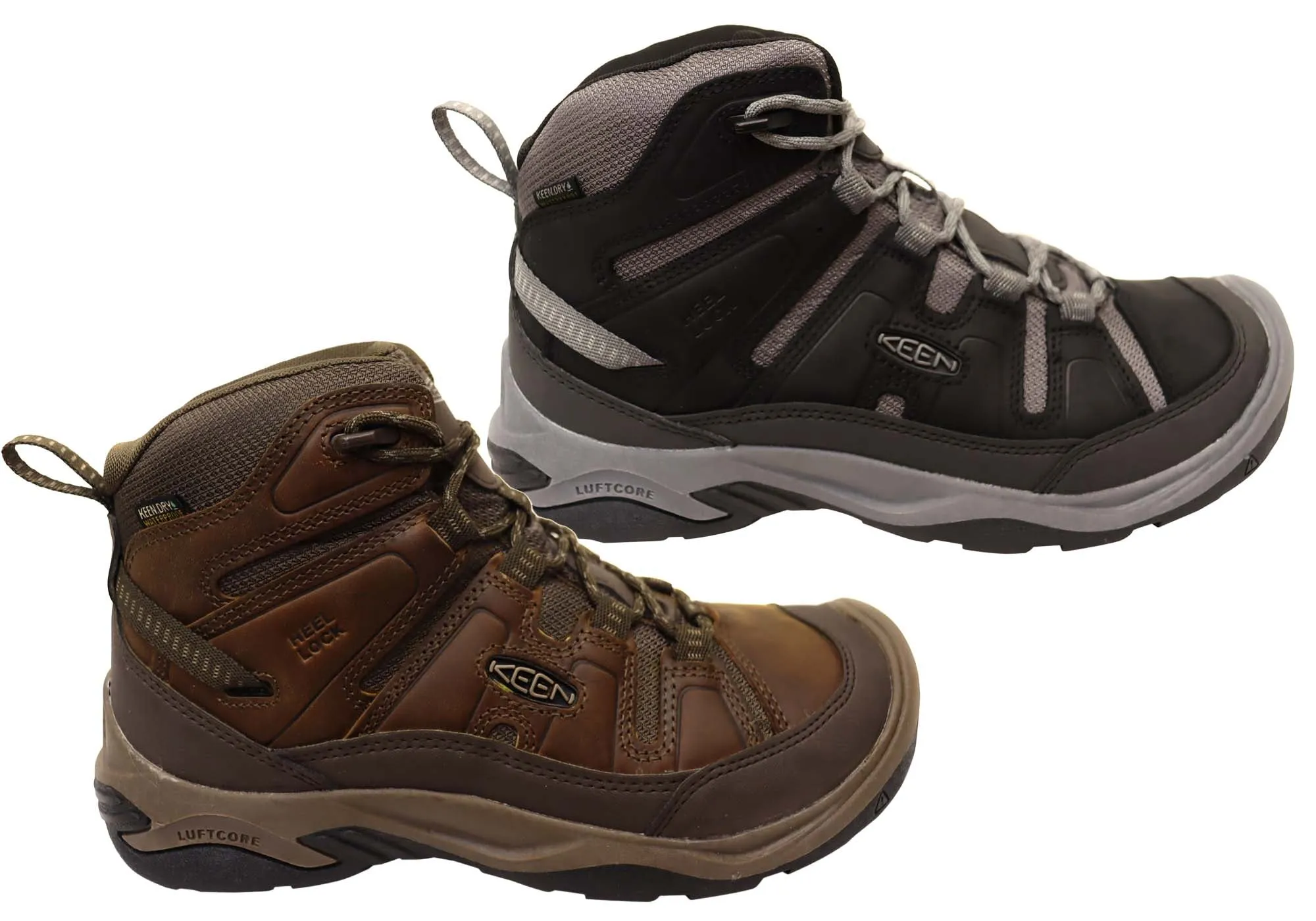 Keen Circadia Mid Waterproof Mens Leather Wide Fit Hiking Boots