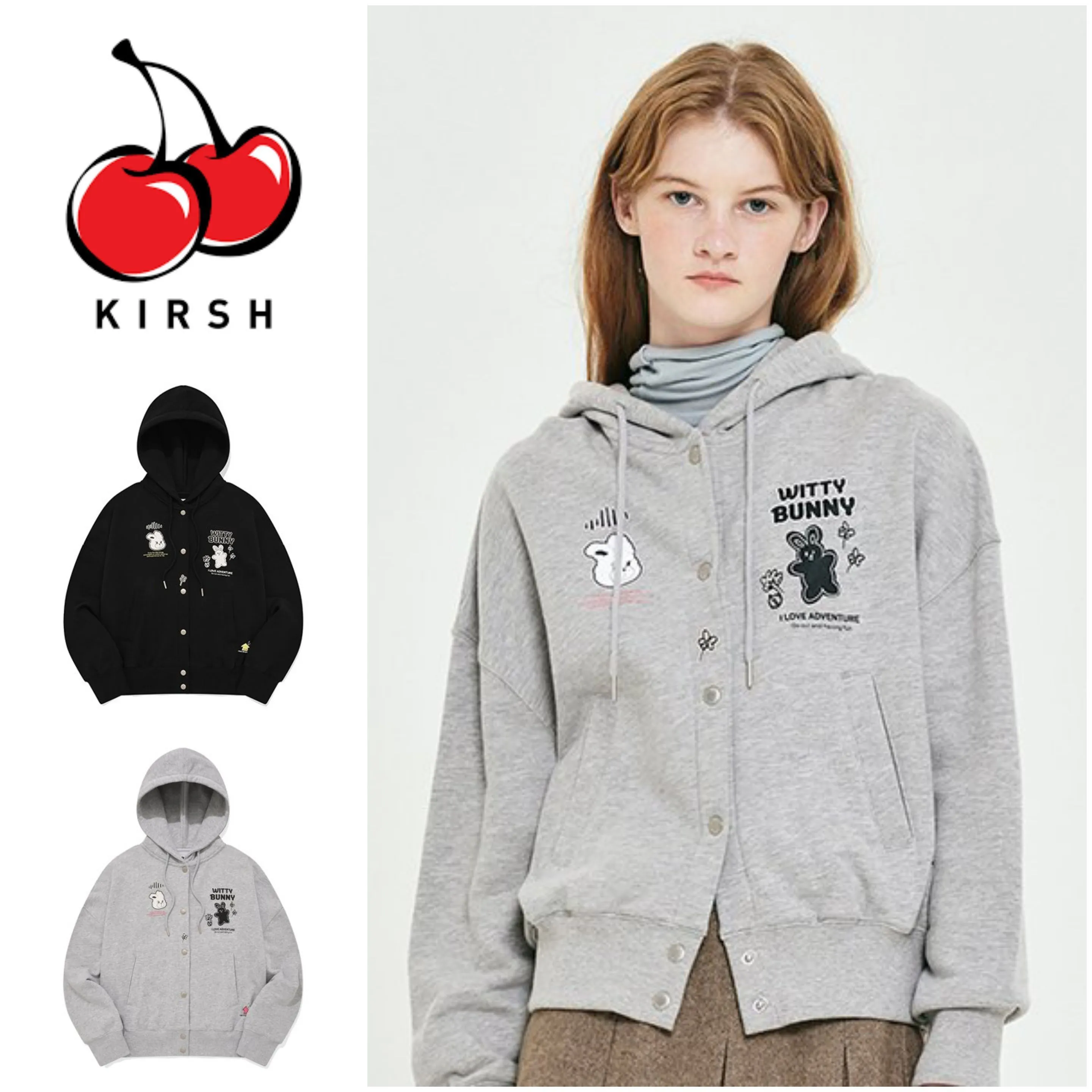 KIRSH Unisex Hoodies & Sweatshirts with Long Sleeves | Street Style Logo Options