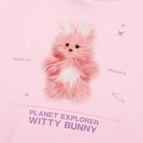 KIRSH WITTY BUNNY PLANET EXPLORER CROP HOODIE