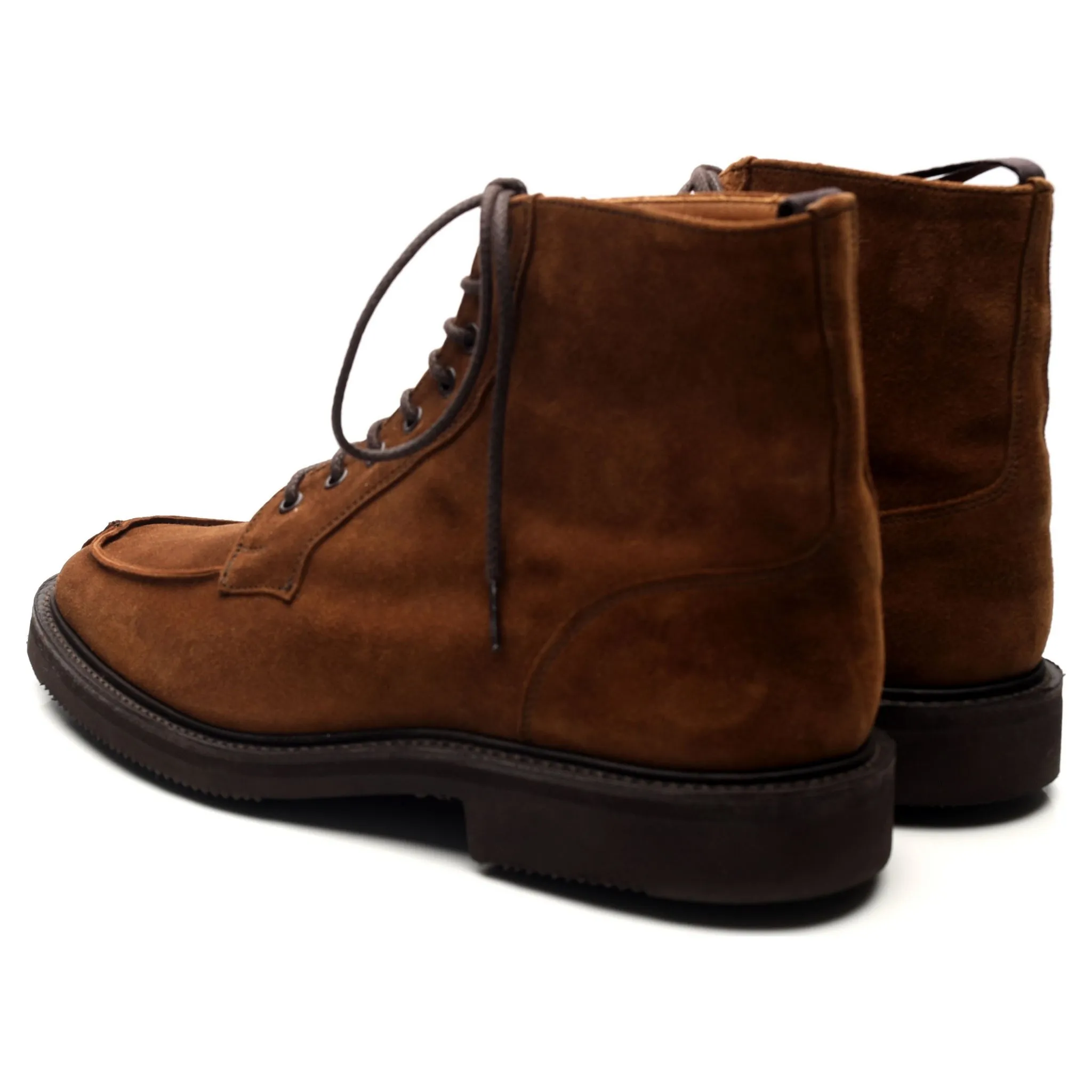 'Lawrence' Brown Suede Split Toe Boots UK 9