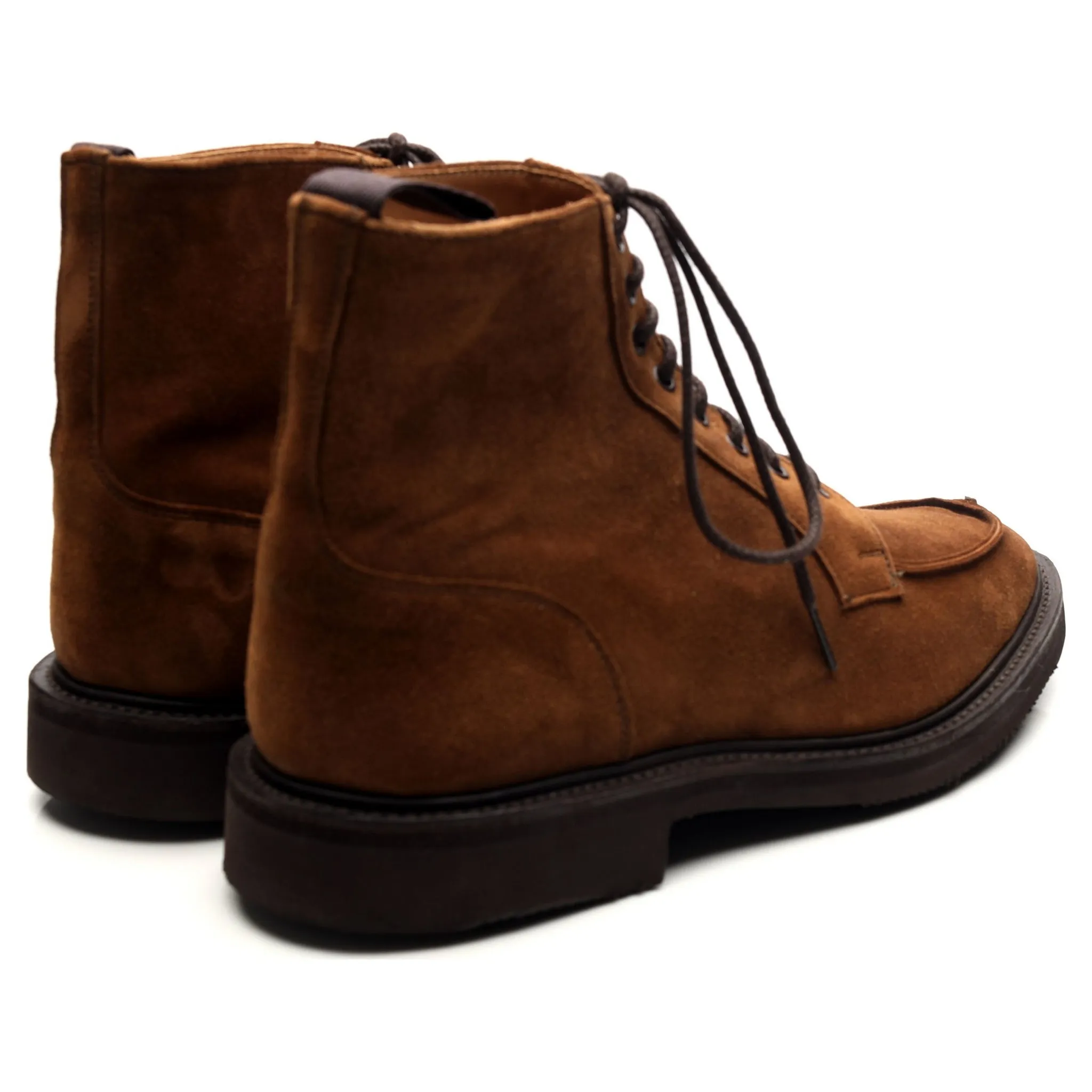 'Lawrence' Brown Suede Split Toe Boots UK 9