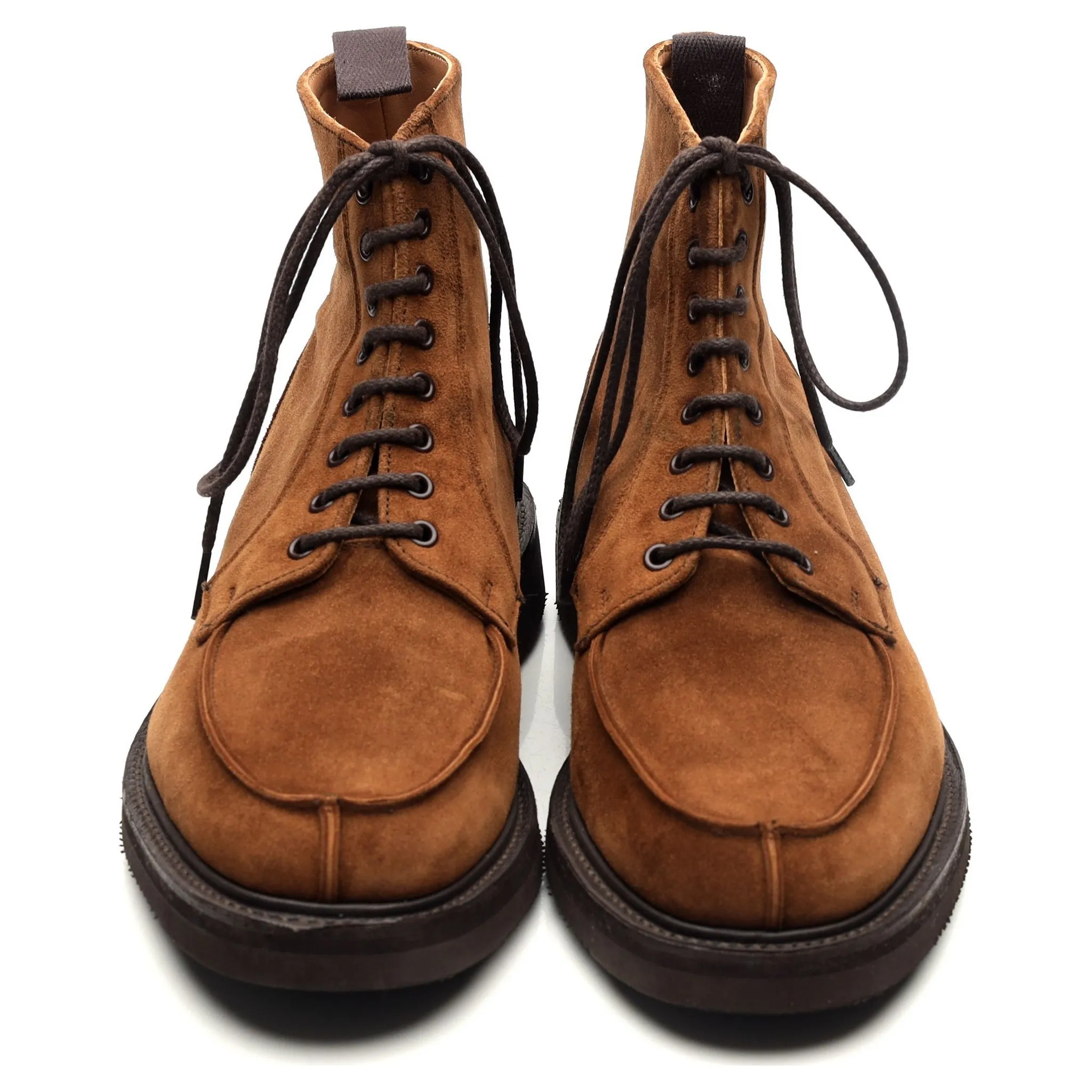 'Lawrence' Brown Suede Split Toe Boots UK 9