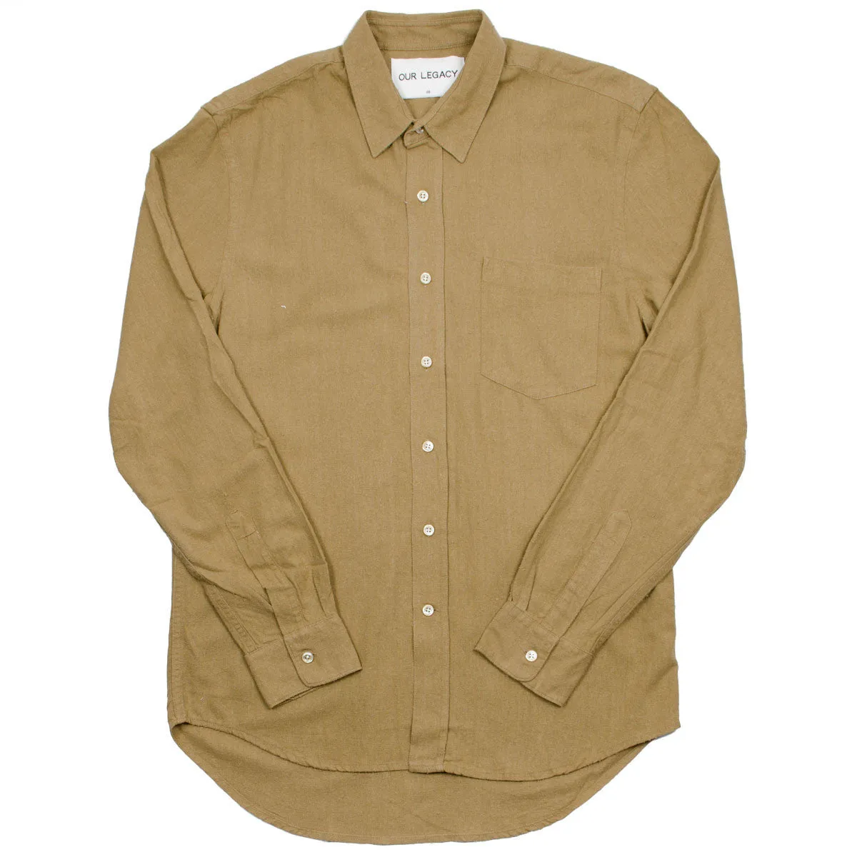 Legacy SPLASH - Classic Tan Silk Noil Shirt.