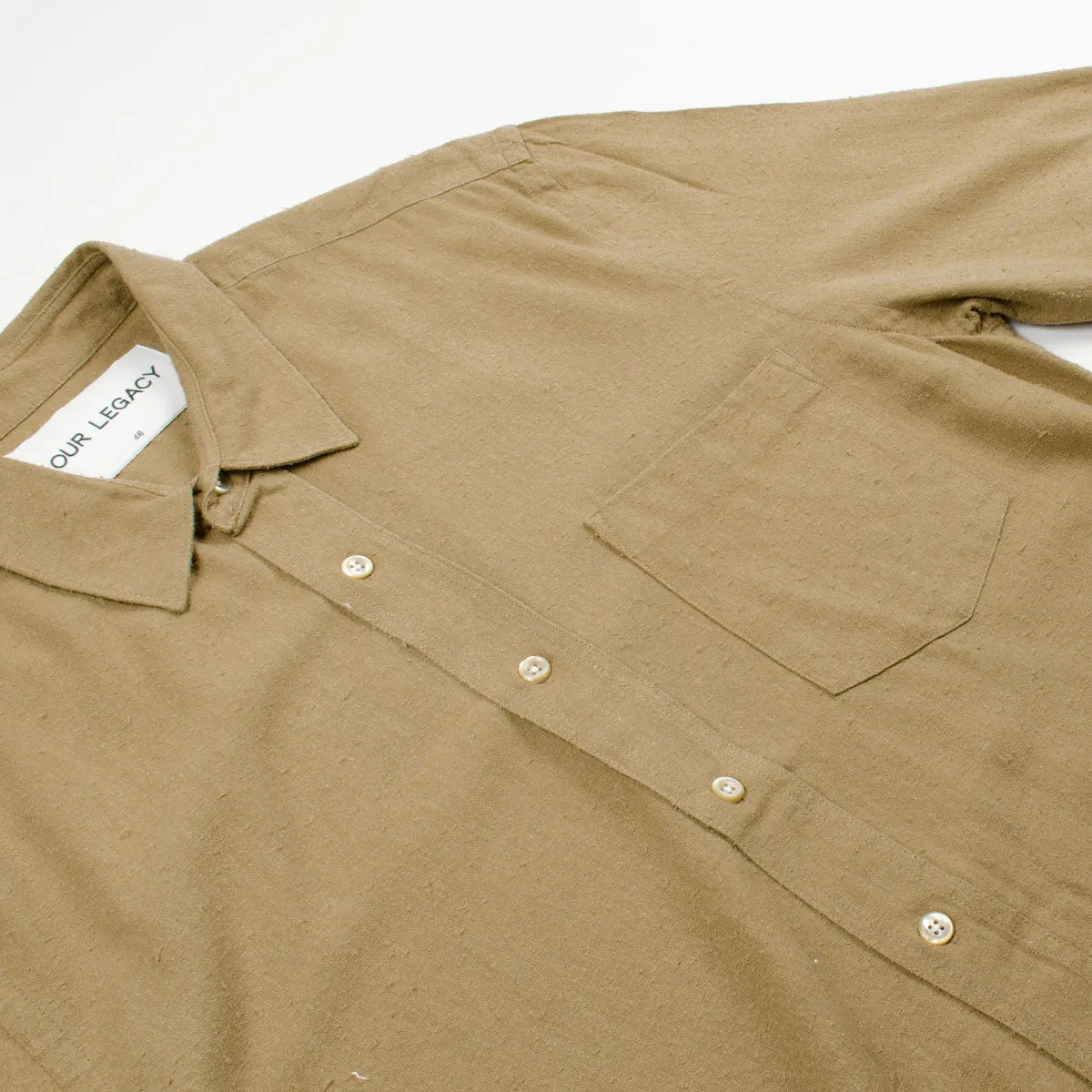 Legacy SPLASH - Classic Tan Silk Noil Shirt.