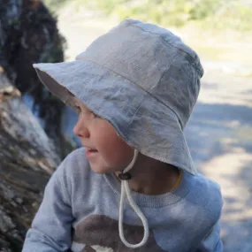 Linen Bucket Hat in Rye for Sale