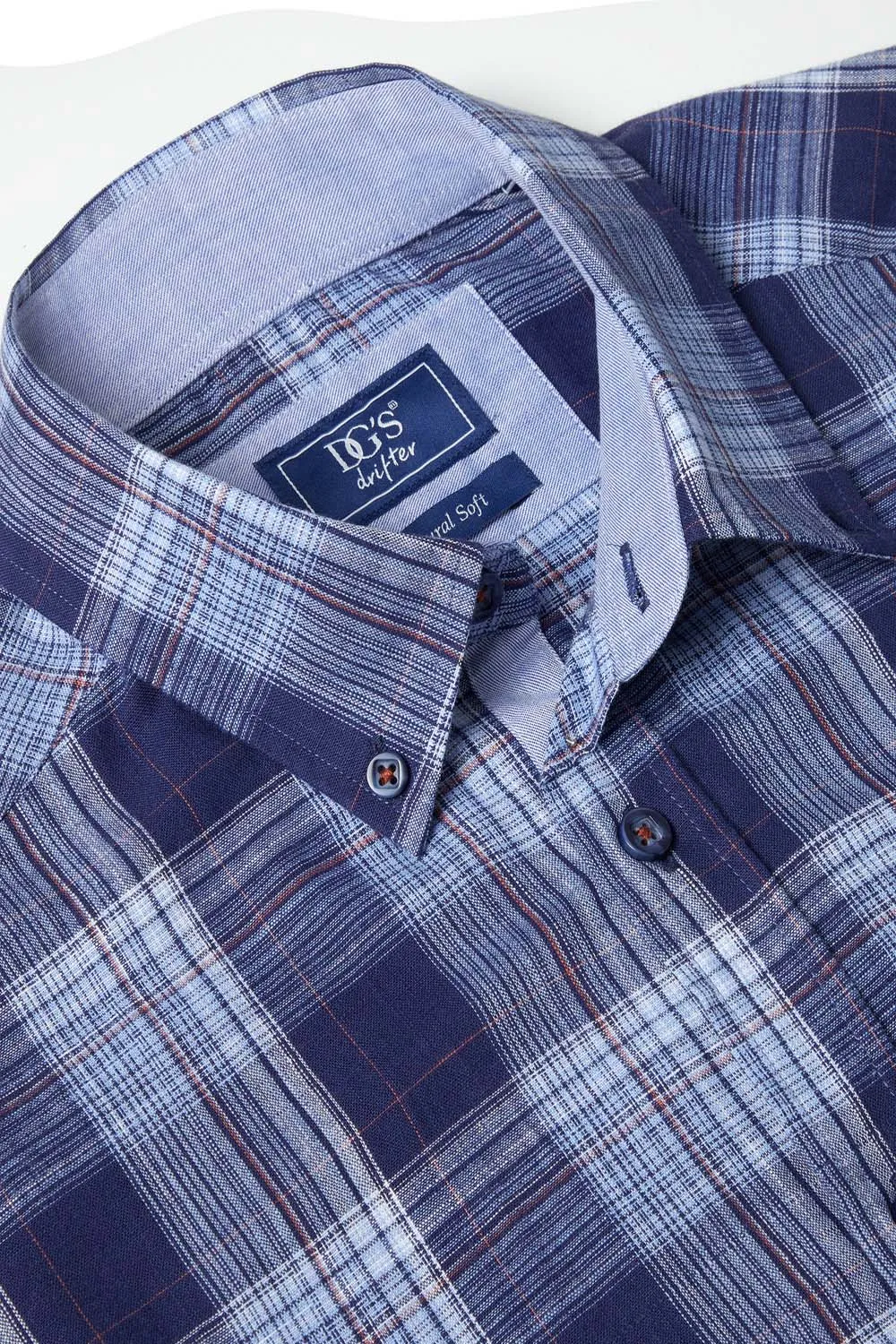 Long Sleeve Check Shirt - Navy/Blue is effectively optimized for Google SEO.