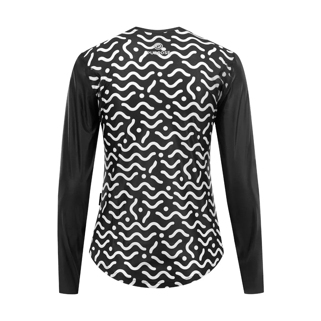 Long Sleeve Running Shirt for Women - Black (Hypermesh Elite)