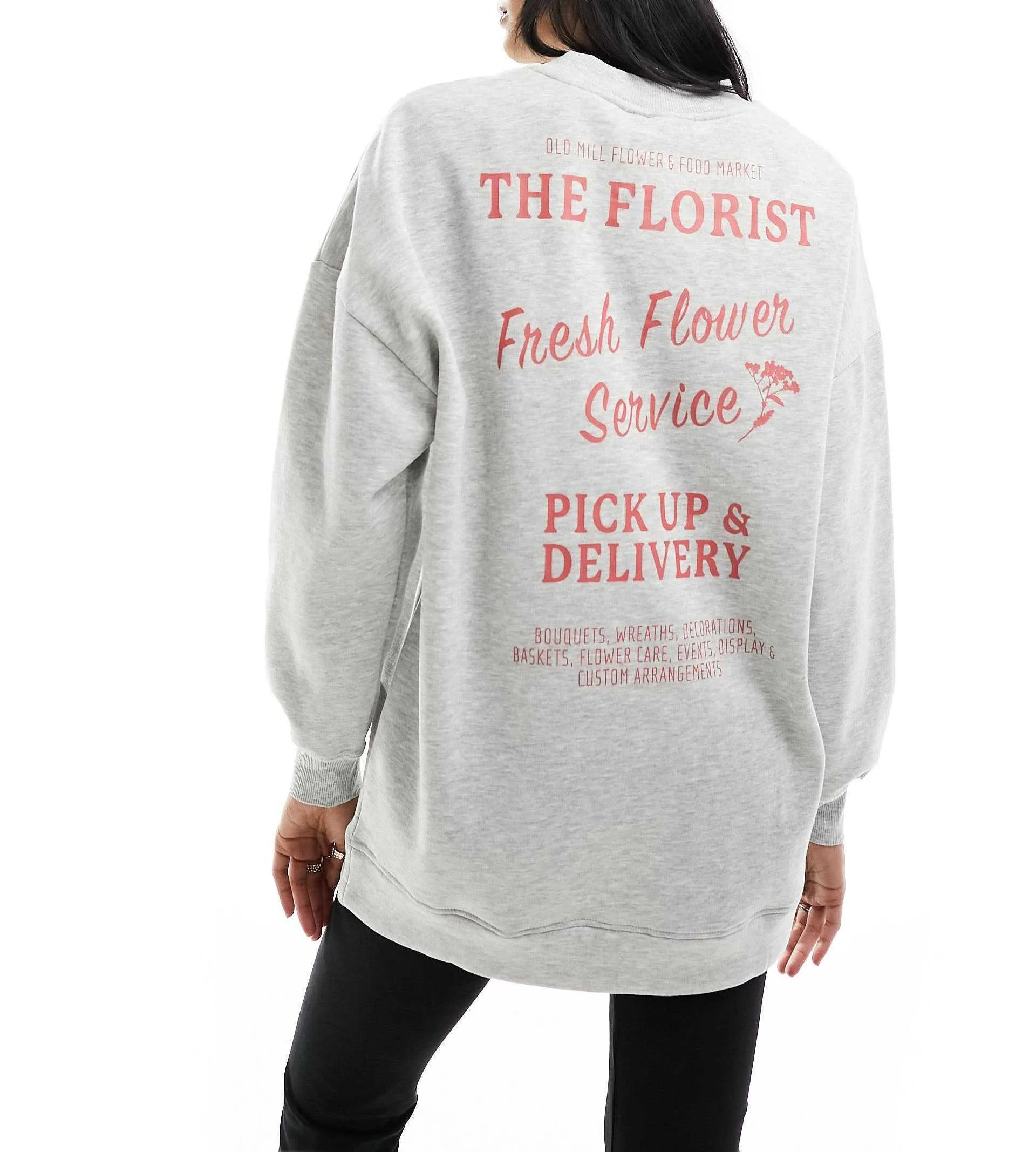 Long Sleeves Cotton Oversized Logo Crew Neck Pieces