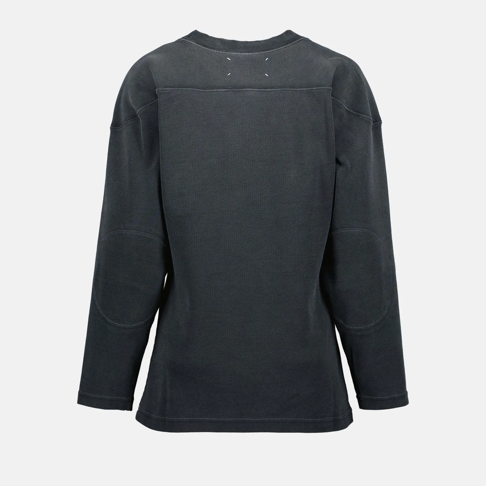 Maison Margiela Crew Neck Cotton Logo - Long Sleeve Street Style