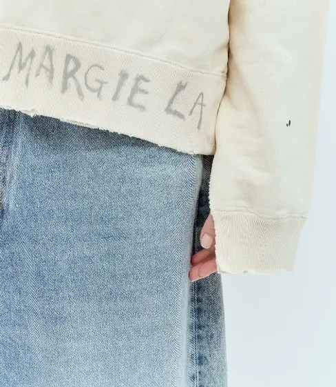 Maison Margiela Crew Neck Long Sleeve Plain Cotton Logo