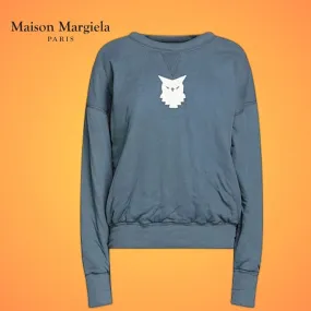 Maison Margiela Silk U-Neck Long Sleeves Animal Patterns Cotton