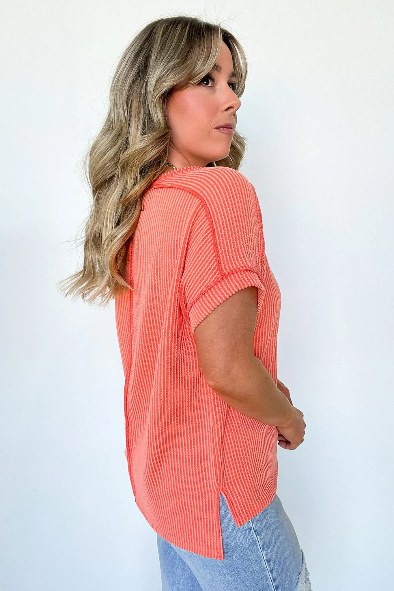 Manzanillo Rib Knit Drop Shoulder Top - BACK IN STOCK