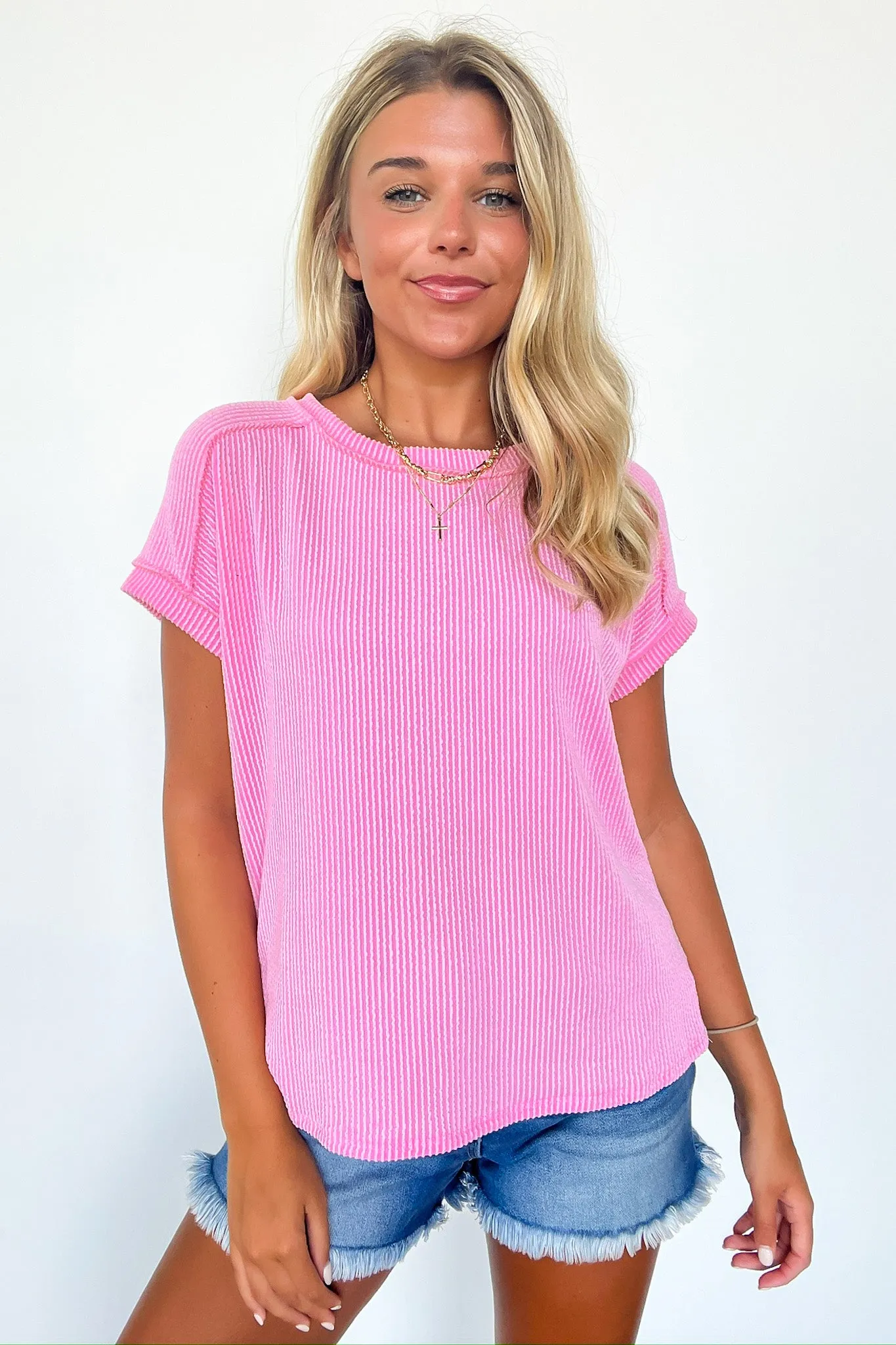 Manzanillo Rib Knit Drop Shoulder Top - BACK IN STOCK