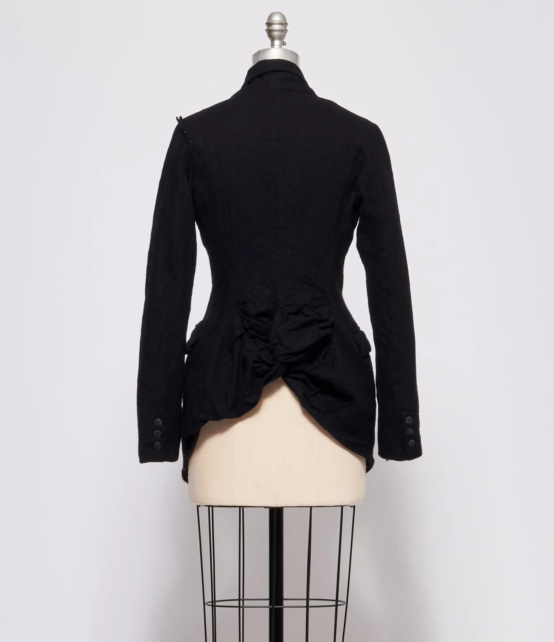 Marc Le Bihan Black Boiled Wool Blazer