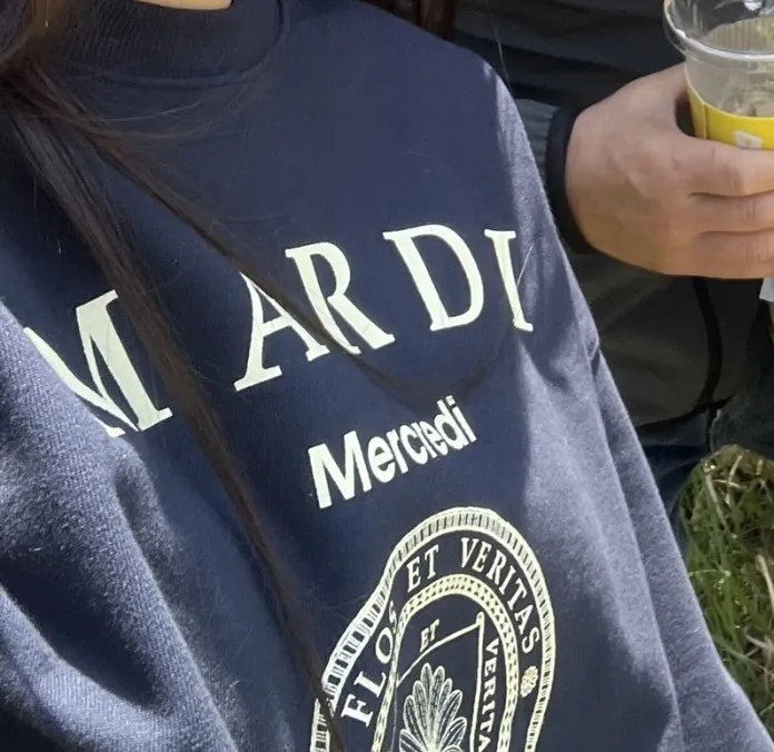 Mardi Mercredi Long Sleeves Cotton Logo - Unisex Street Style