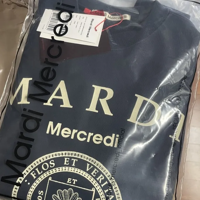 Mardi Mercredi Long Sleeves Cotton Logo - Unisex Street Style