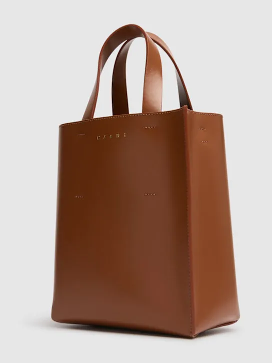 Marni   mini N/S Museo leather tote bag 