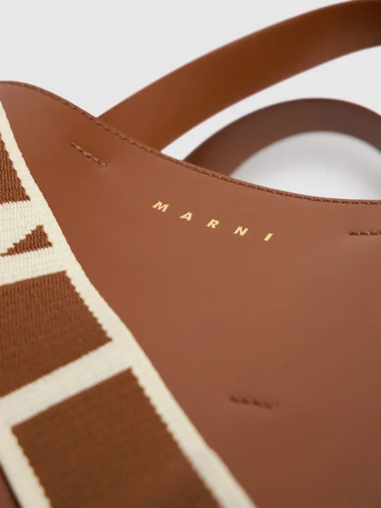 Marni   mini N/S Museo leather tote bag 