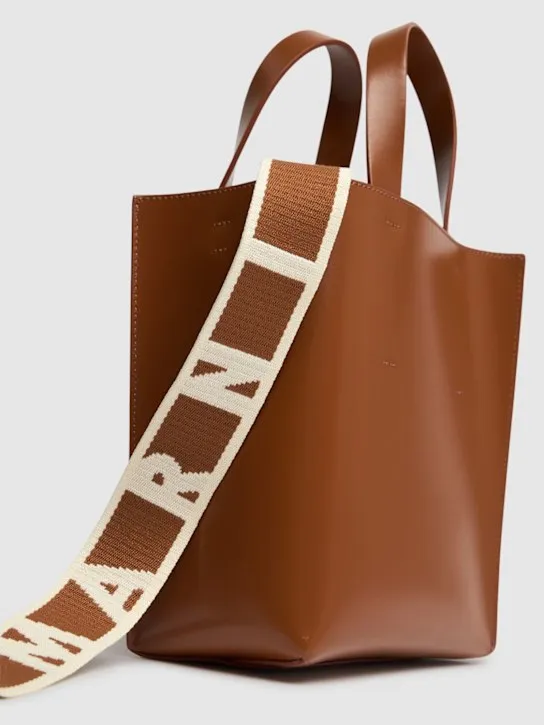 Marni   mini N/S Museo leather tote bag 