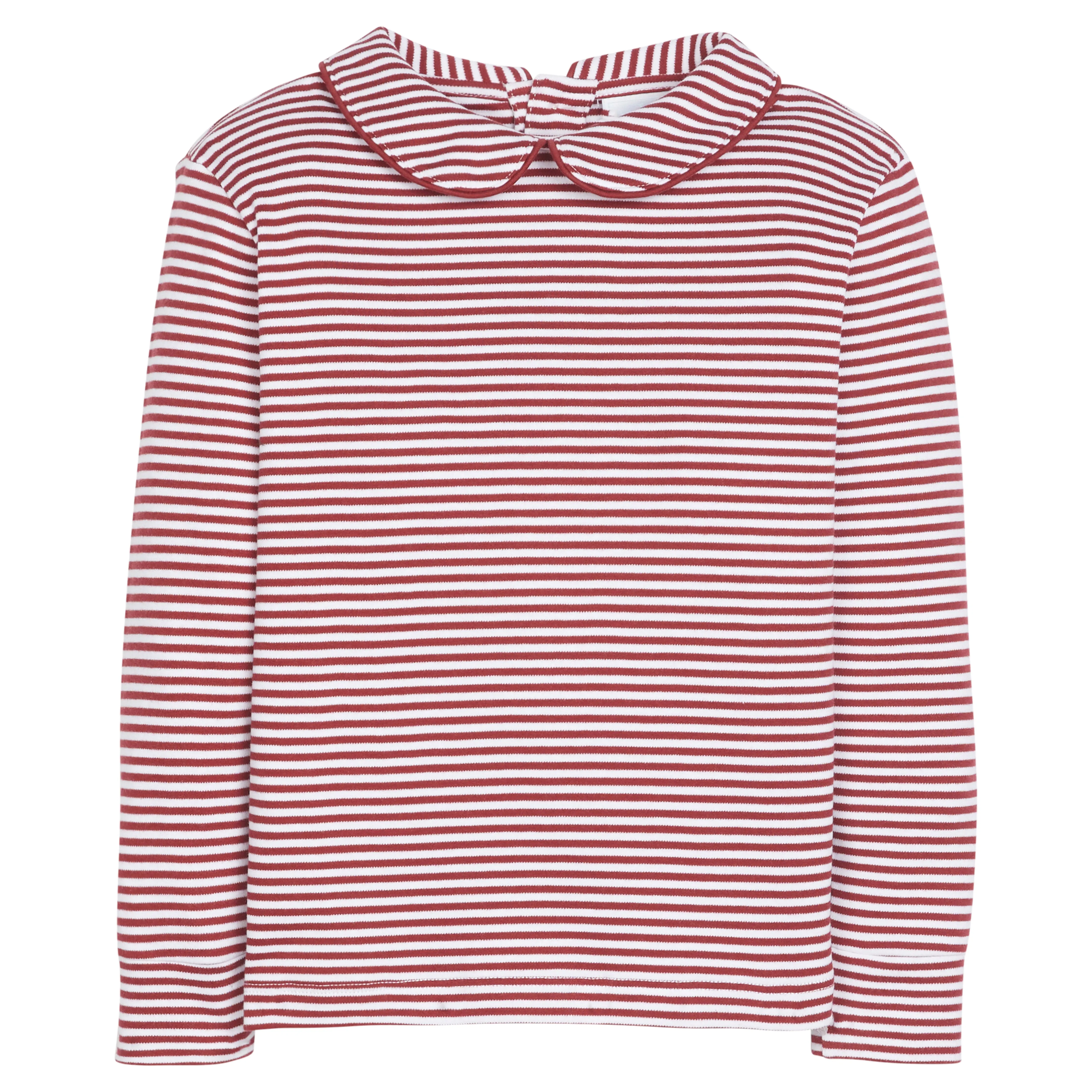 Maroon Striped Peter Pan Shirt