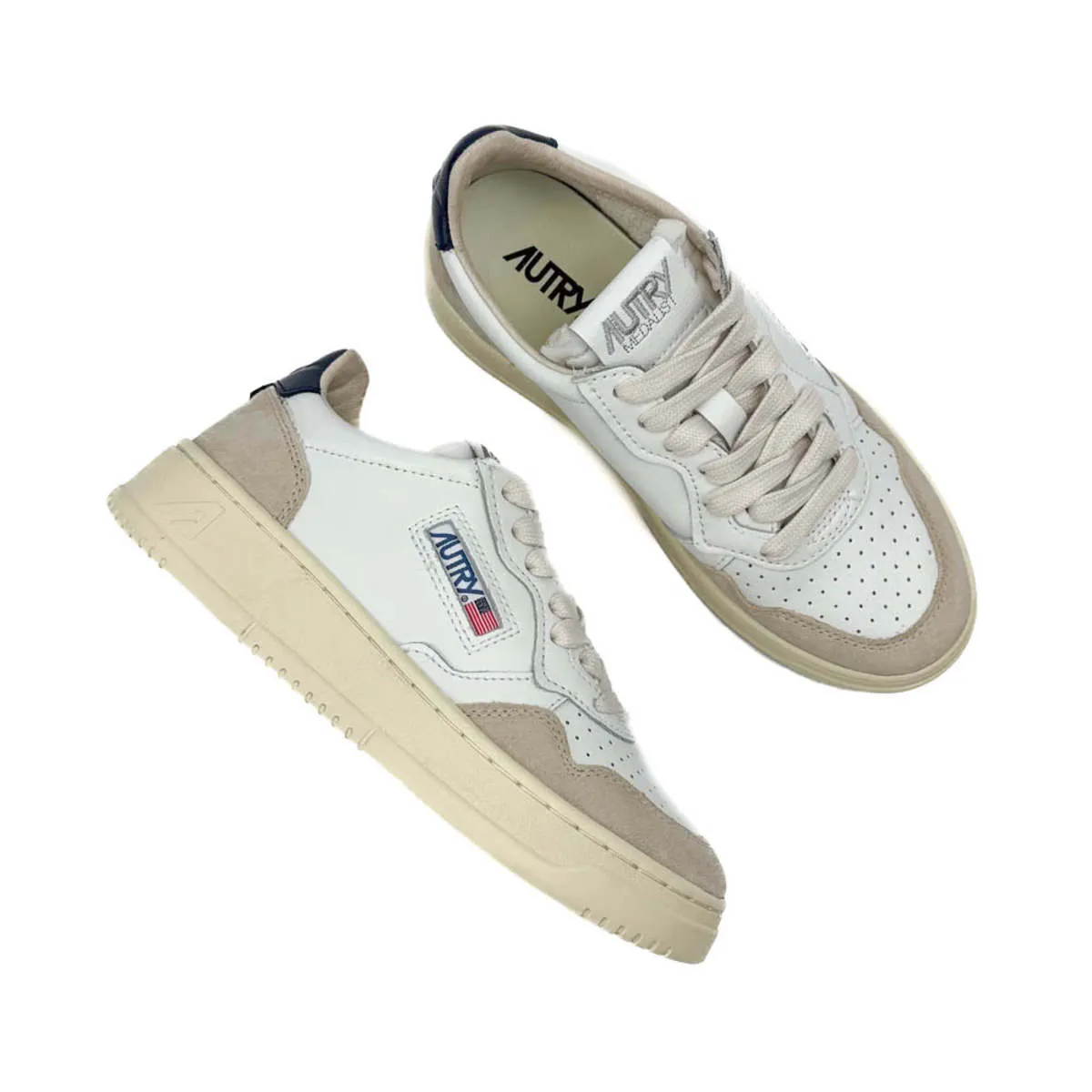 Medalist Low AULW LS28 sneakers - Leather/Suede White/Blue