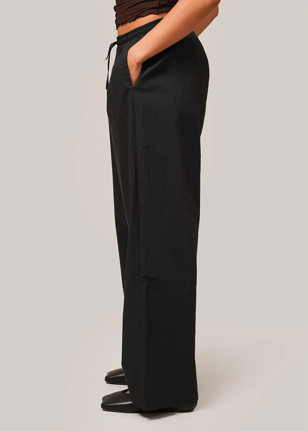 Men's Black Cotton Pants