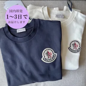 Moncler Crew Neck Street Style Long Sleeves Cotton Logo Plain - Google SEO friendly