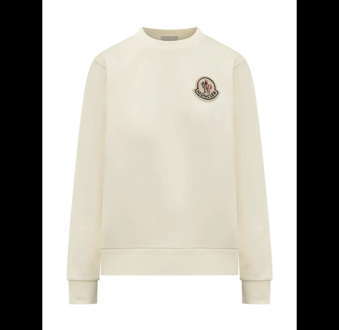 Moncler Crew Neck Street Style Long Sleeves Cotton Logo Plain - Google SEO friendly