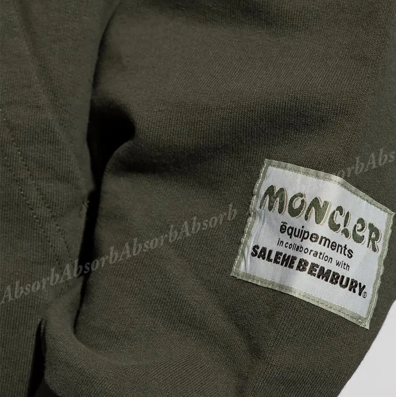 Moncler - Long Sleeves Cotton Logo - Street Style | Plain