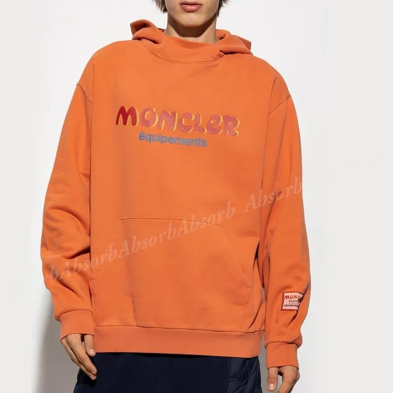 Moncler - Long Sleeves Cotton Logo - Street Style | Plain