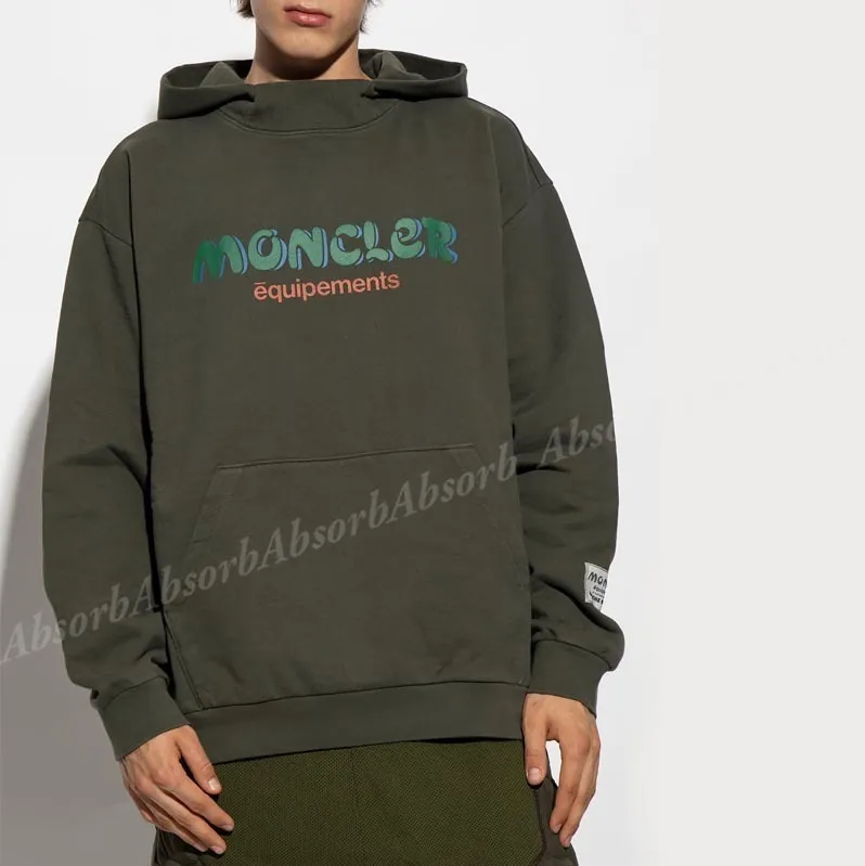 Moncler - Long Sleeves Cotton Logo - Street Style | Plain