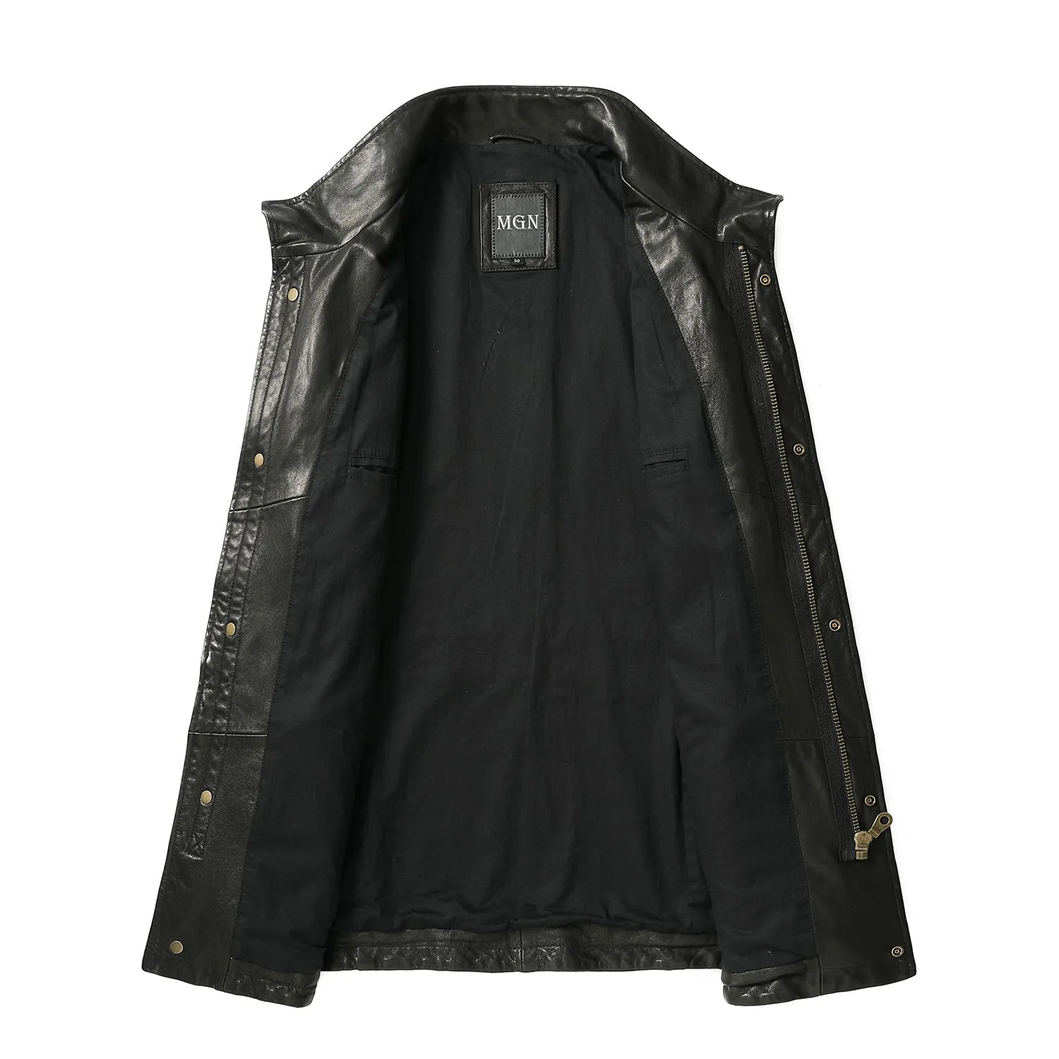 Motorcycle Jacket – Men’s Long Black Motorcycle Jacket