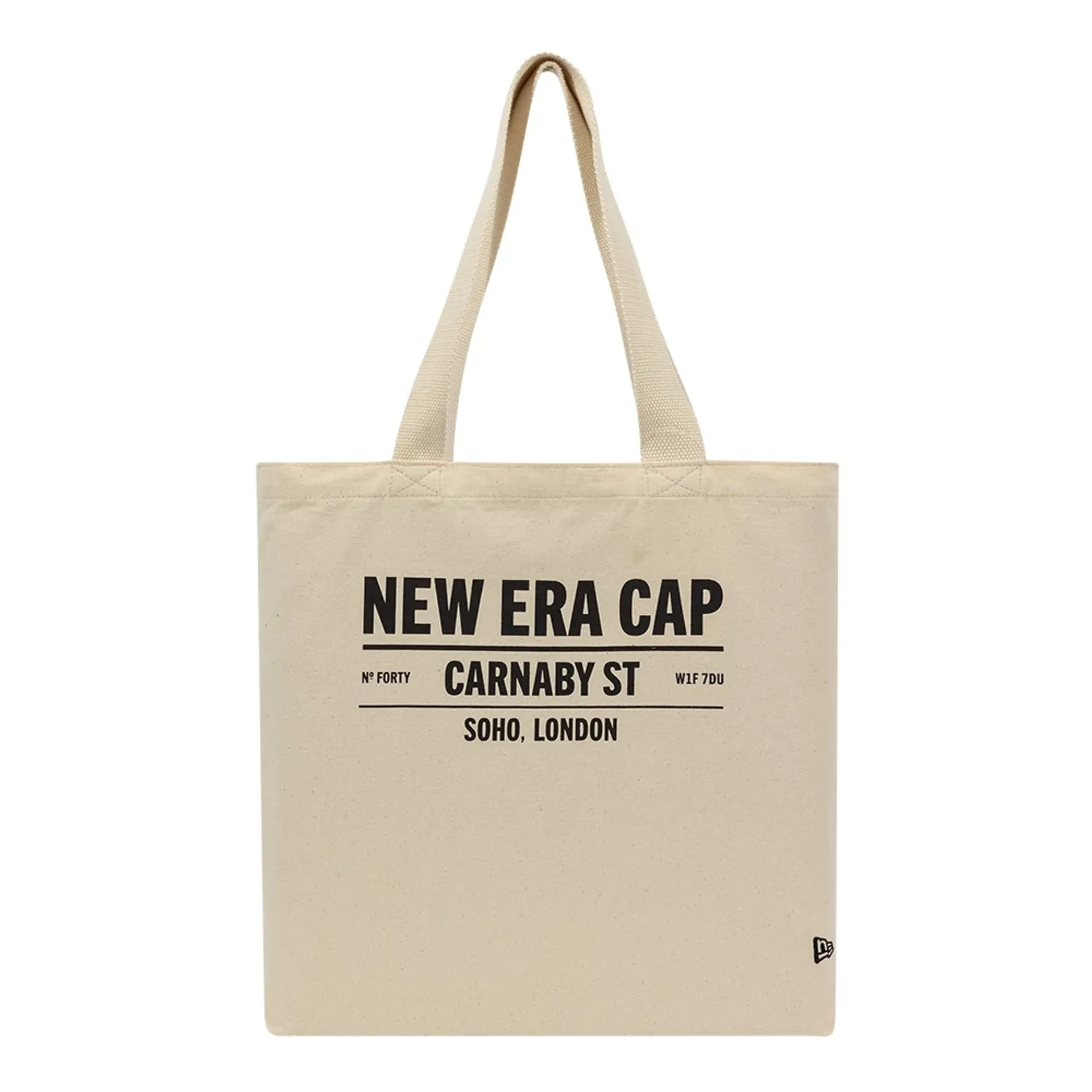 New Era Cap Carnaby Address Light Beige Canvas Tote Bag