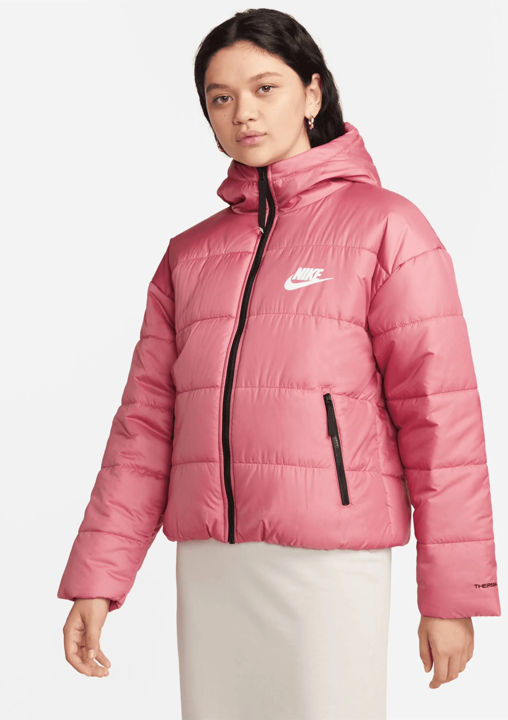 Nike Women's Sportswear Hooded Puffer Jacket - Pink - DJ6995 667.