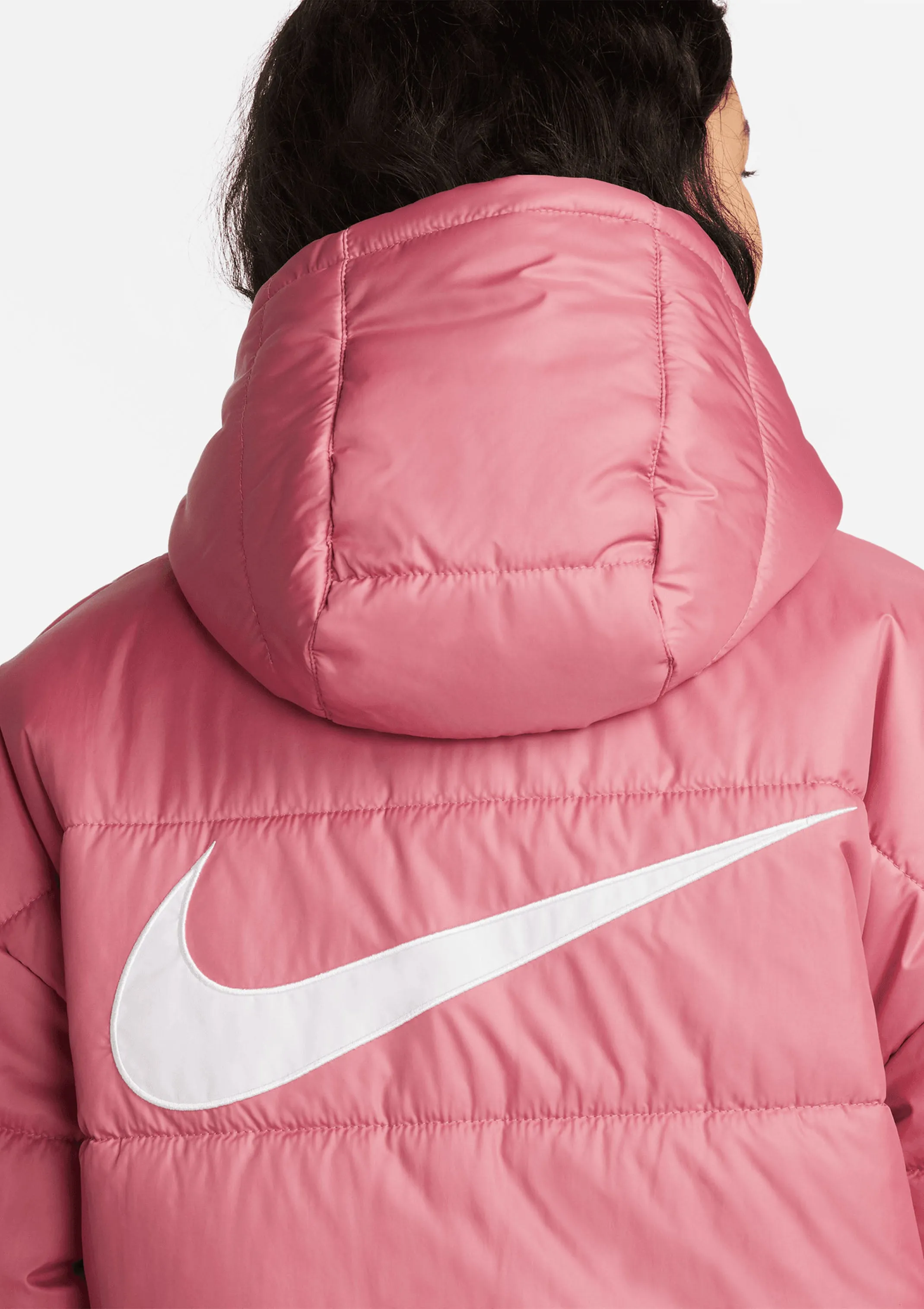 Nike Women's Sportswear Hooded Puffer Jacket - Pink - DJ6995 667.