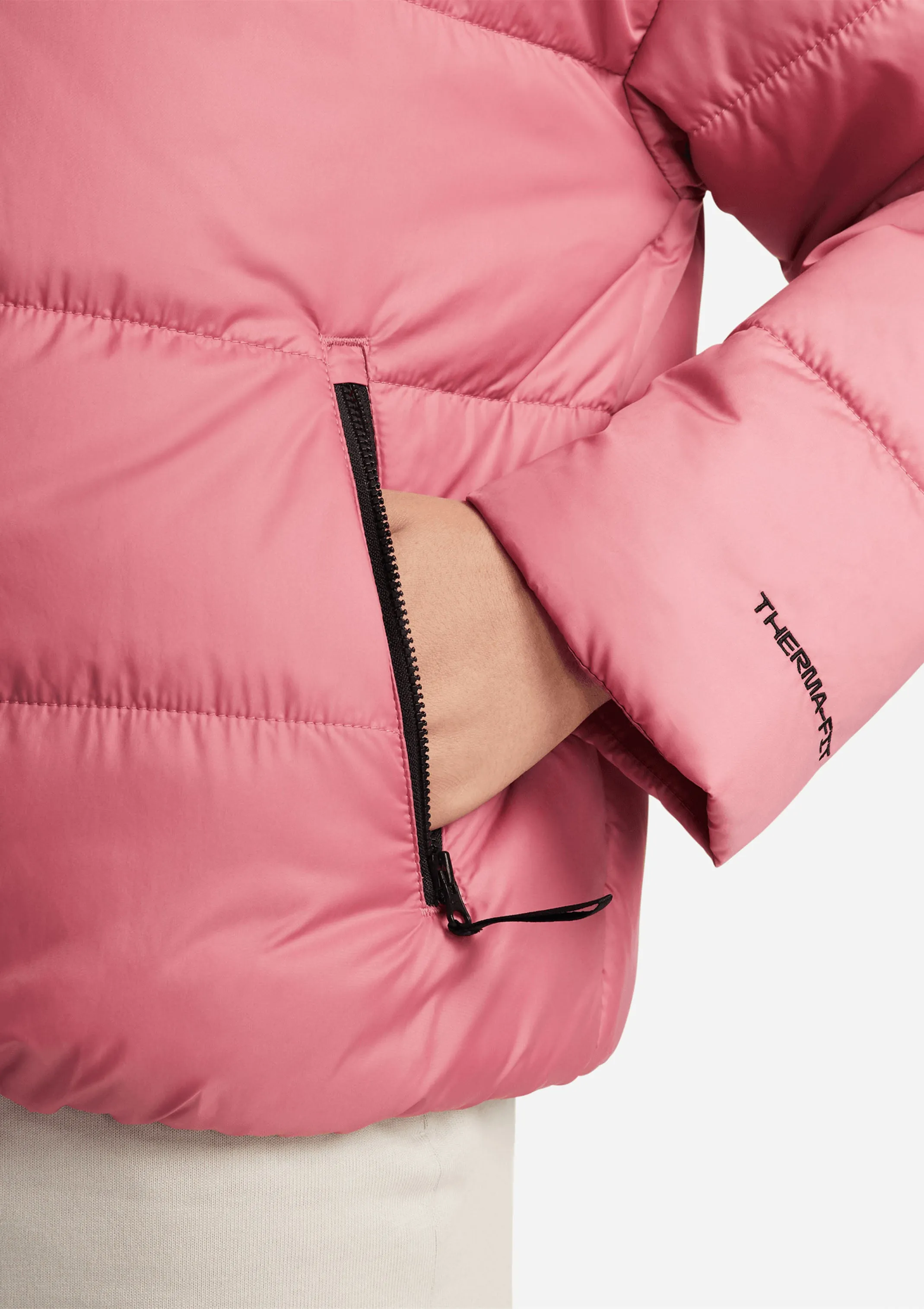 Nike Women's Sportswear Hooded Puffer Jacket - Pink - DJ6995 667.