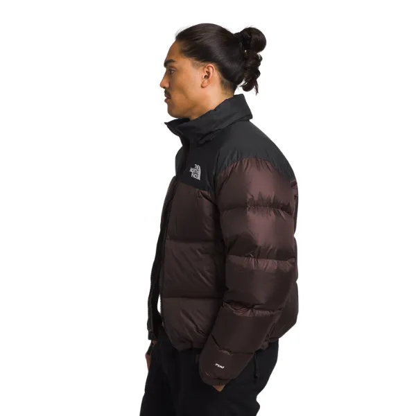 North Face Retro Nuptse Jacket - Coal Brown/TNF Black