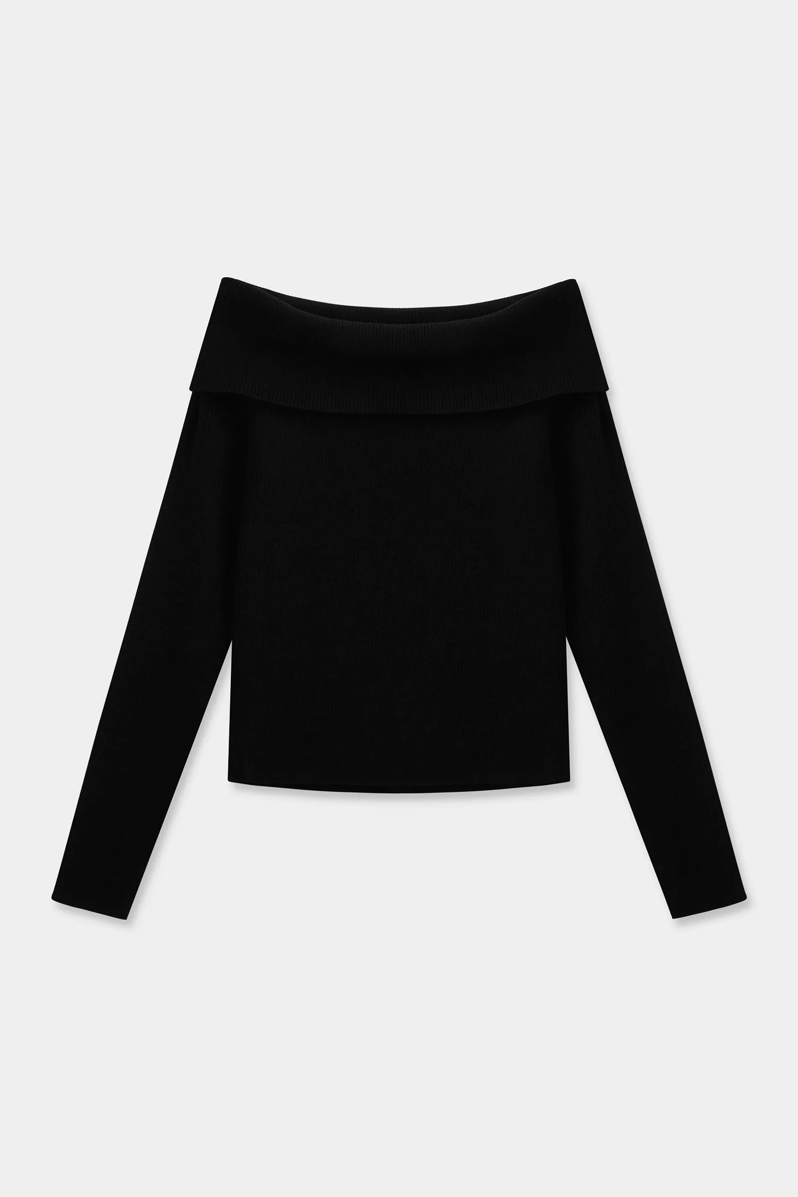 Off-Shoulder Merino Wool Top