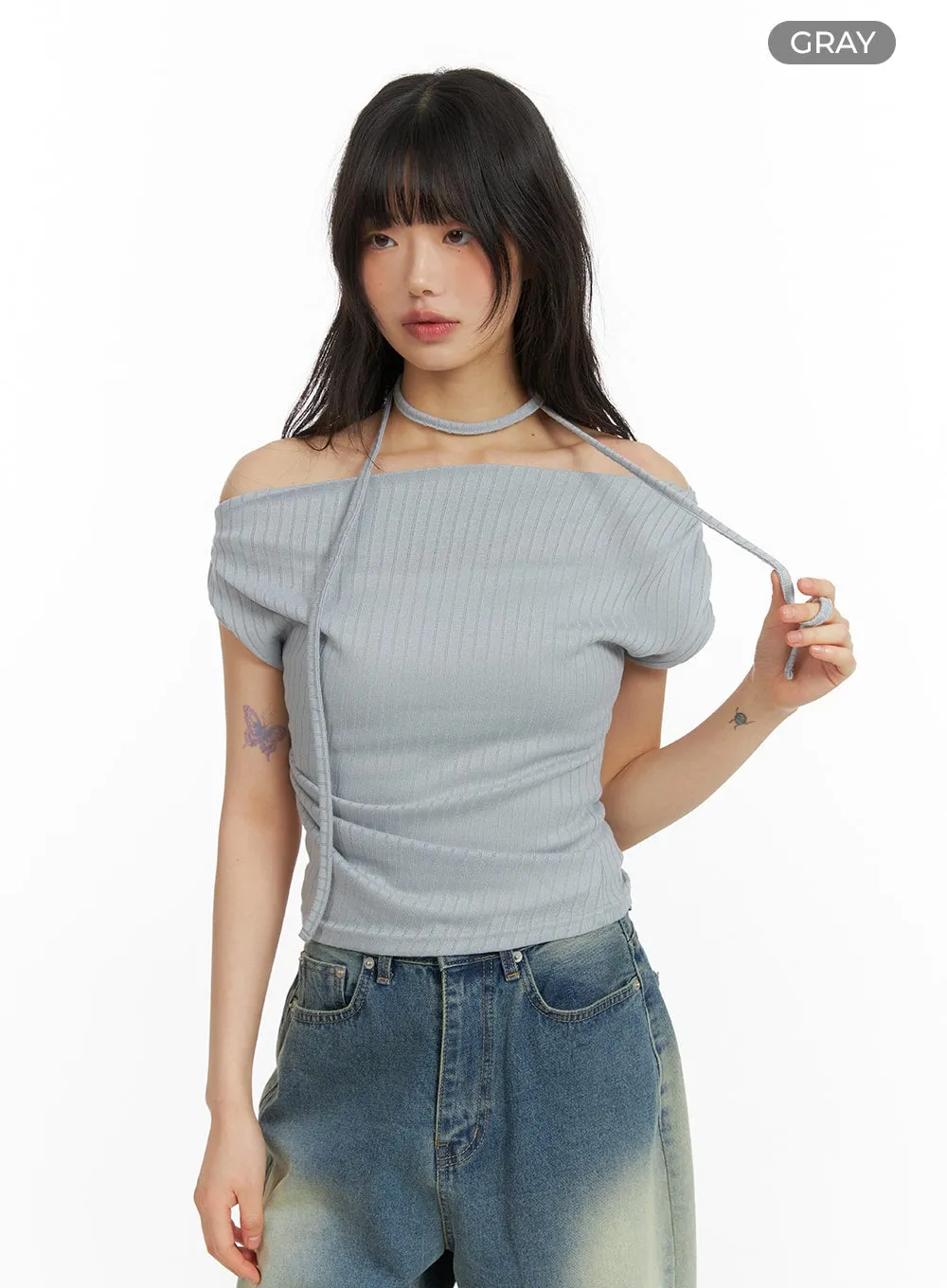 Off Shoulder Ruched Top - CM413