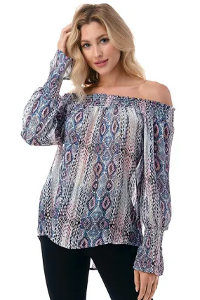 Off-Shoulder Smocked Top