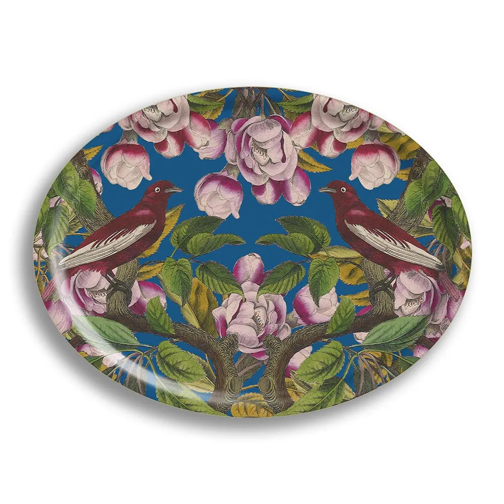 oval tray patch red birds