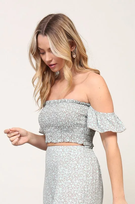 Patty Floral Off-Shoulder Set