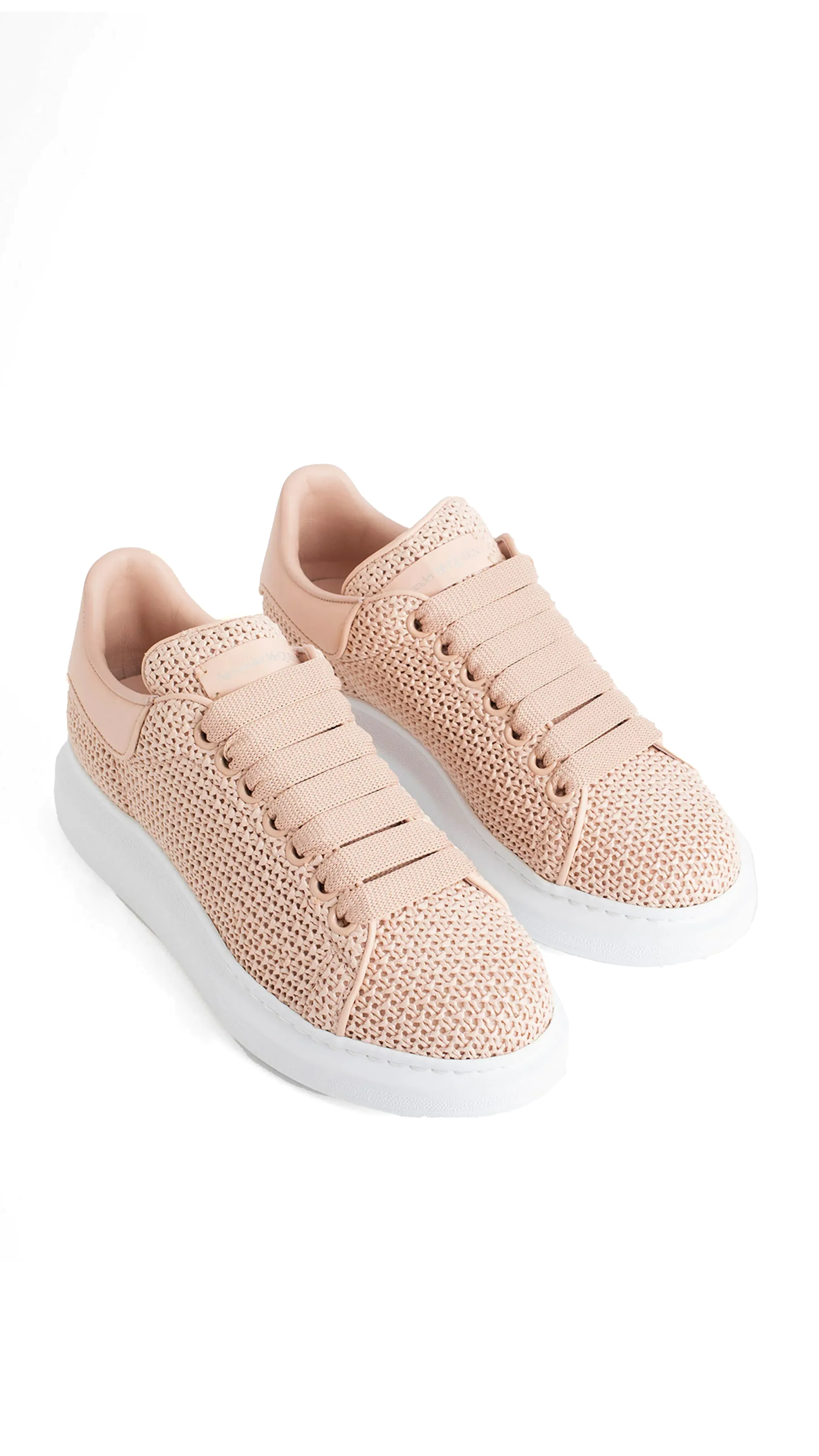 Pink Woven Sneakers - Oversize.