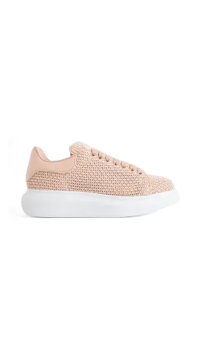 Pink Woven Sneakers - Oversize.